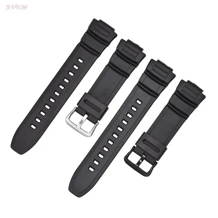 Watch Band for Casio MCW-100H/110H/W-S220/HDD-S100  WV-200/AE-2000/2100 Resin Strap 16mm Watch Accessories Silicone Strap