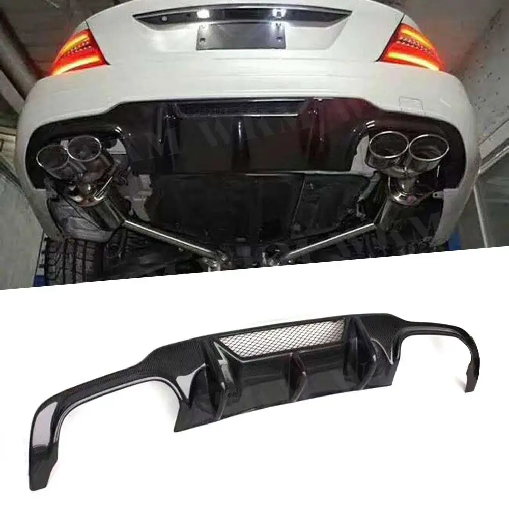 

Carbon Fiber For C Class for Mercedes Benz W204 C180 C200 C260 C300 C63 AMG 2012 2013 2014 Rear Bumper Lip Diffuser Spoiler