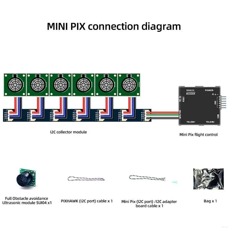 Módulo avançado sensores faixas ultrassônicas para navegação e controle