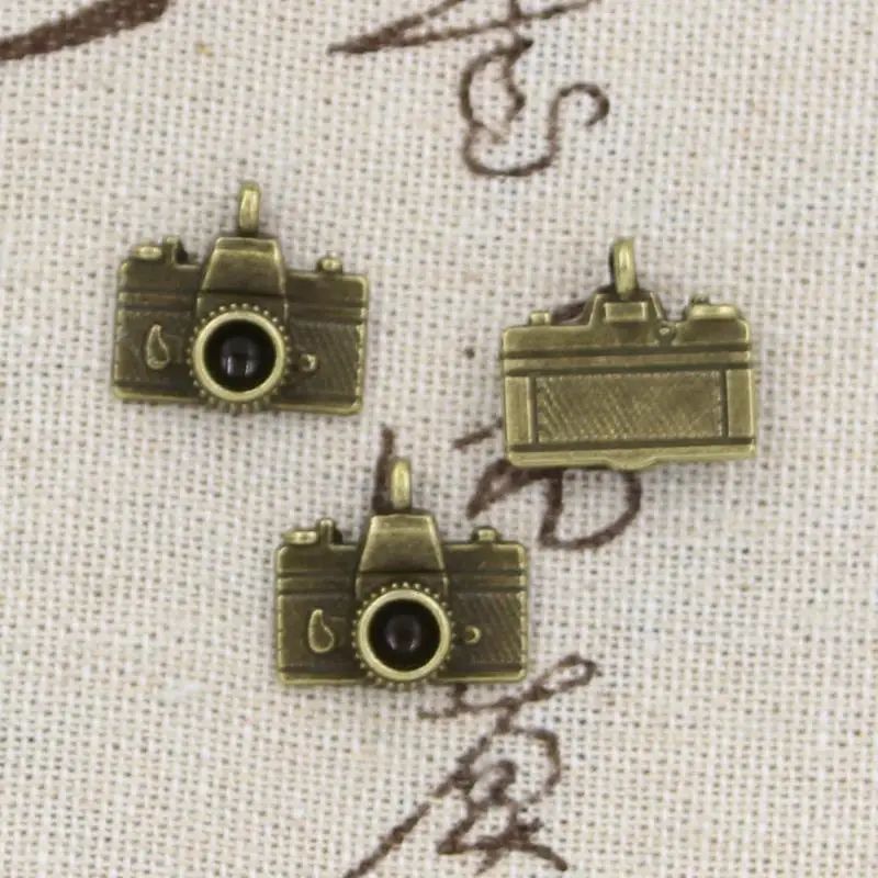 20pcs Charms Camera 15x14mm Handmade Craft Pendant Making fit,Vintage Tibetan Bronze Silver color,DIY For Bracelet Necklace