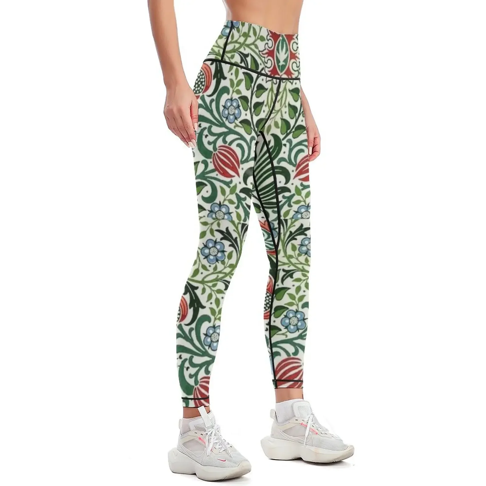 Pomegranate William Morris Leggings legging gym Training pants Womens Leggings