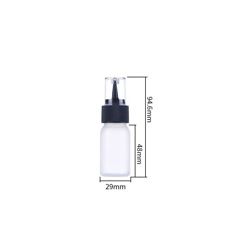 Nachfüllbare 30-60ml PE-Kunststoff-Quetschflaschen mit Staubdichtem Langspitzenverschluss, Mattierte Behälter für Kuchendekoration und Beschriftung – Detail 17