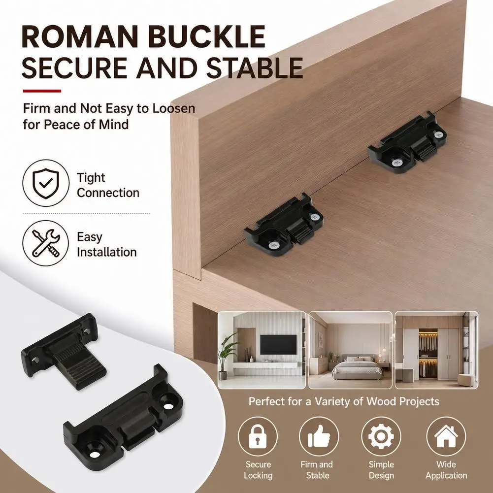 Quick Release Wall Panel Fastener Fixing Clip Snap In Roman Column Connector Siding Adjustable Hardware DIY Plastic Matched