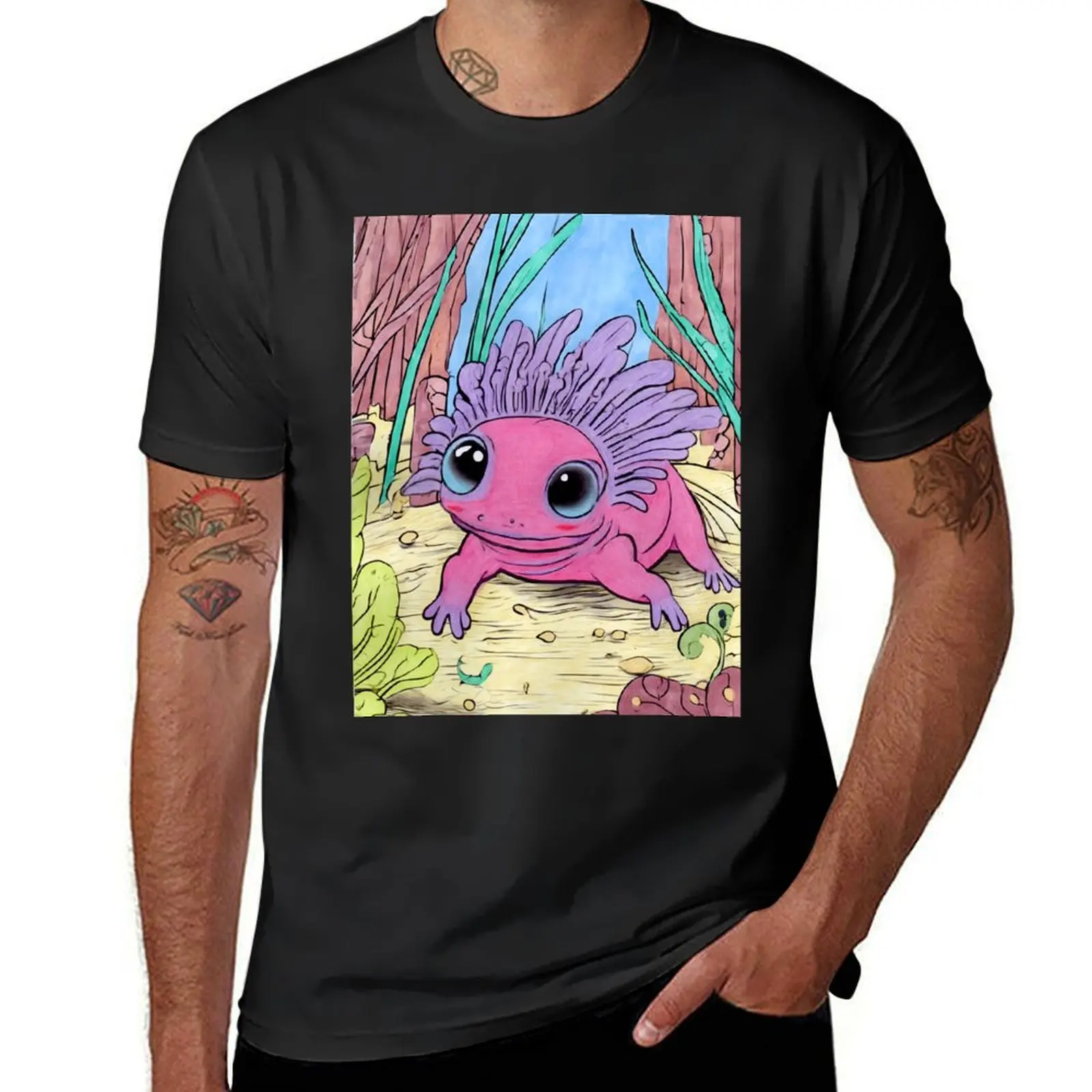 The Prettiest Axolotl T-Shirt anime clothes oversizeds blacks workout shirts for men