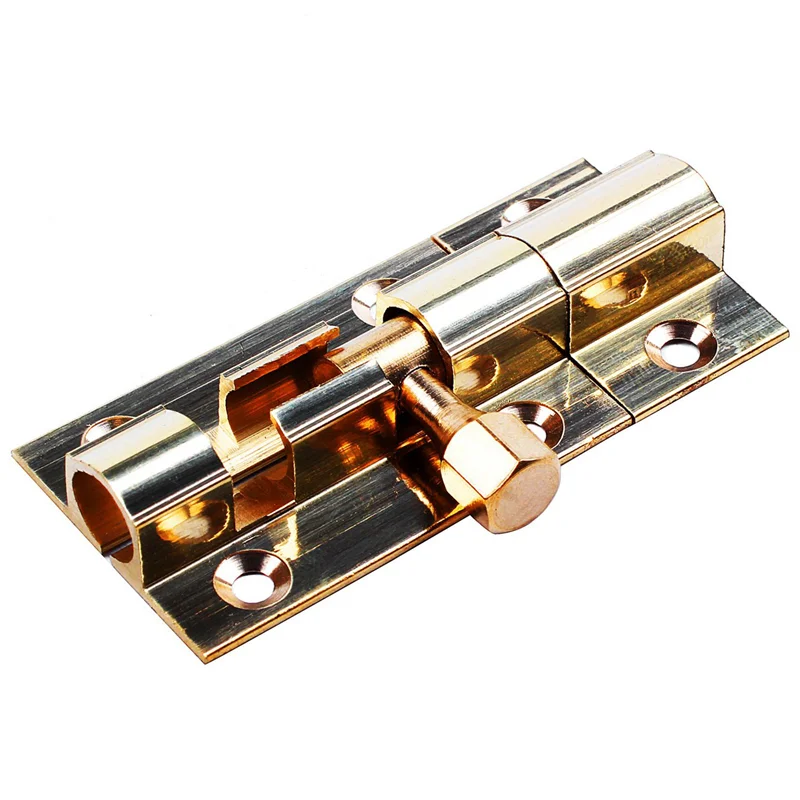 

A04G-10Pcs 1,5-дюймовая длинная латунная дверная защелка, болт для раздвижного замка, золото