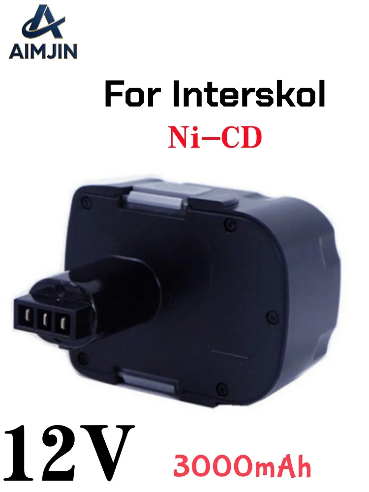 

Аккумулятор Ni-CD 12В 3.0Ач для шуруповерта Interskol H12 DA-12ER-01, сменный, перезаряжаемый