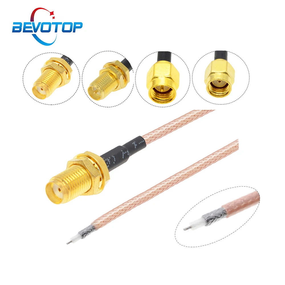 2pcs Single End SMA Male to PCB Solder Pigtail RG316 Cable for WIFI Wireless Router GPS GPRS Low Loss Jackplug Wire Connector