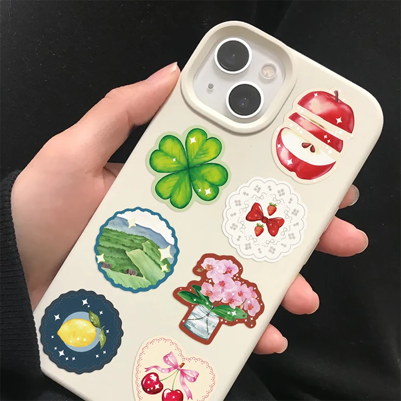 500 قطعة من ملصقات رولز الكرتونية اللطيفة، شارات جمالية كاواي لمغلف الفاكهة النباتية، ديكور مكافآت ممتع #4