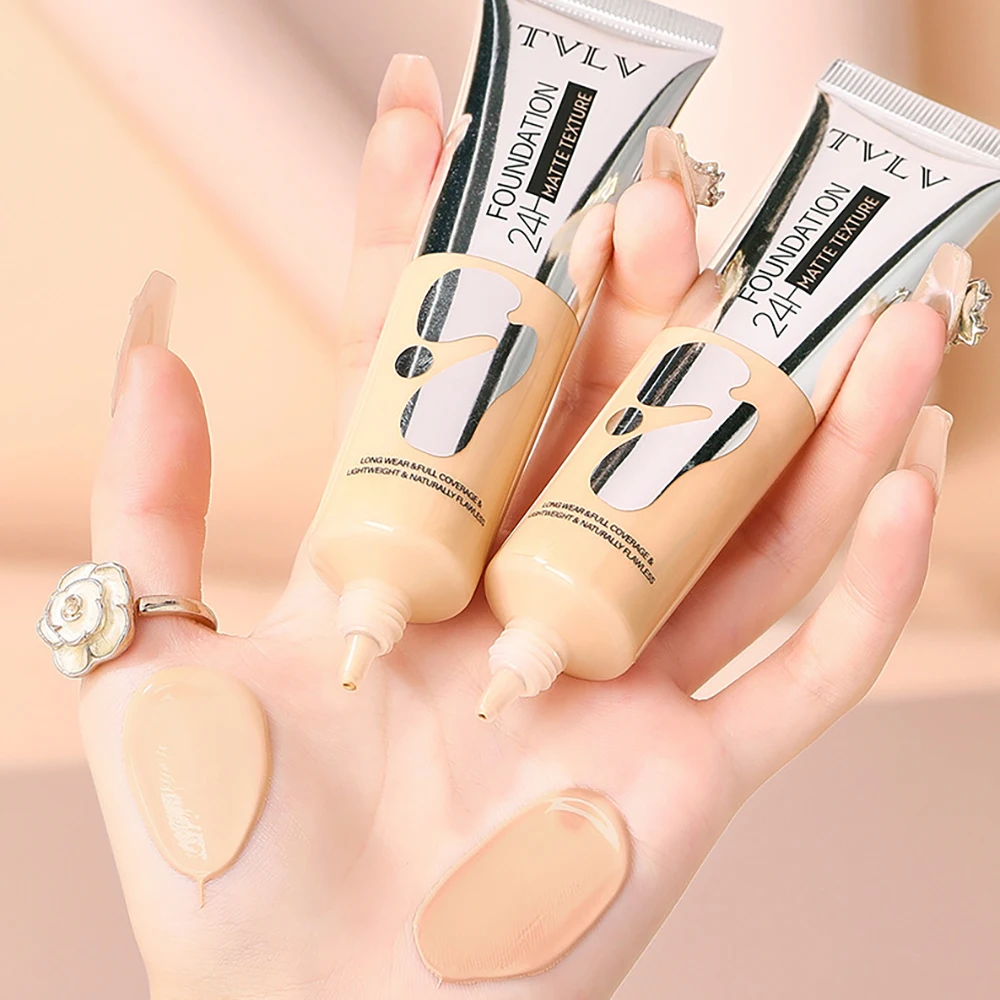 Base facial con Control de aceite, crema BB, corrector duradero resistente al agua, cobertura completa, textura mate, Base líquida, maquillaje