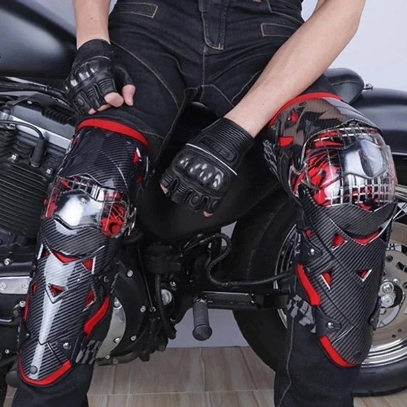 

Мотоциклетные наколенники Four Seasons для безопасной езды, защита от падения, локомотив, внедорожное защитное снаряжение, защита ног, мужские и женские