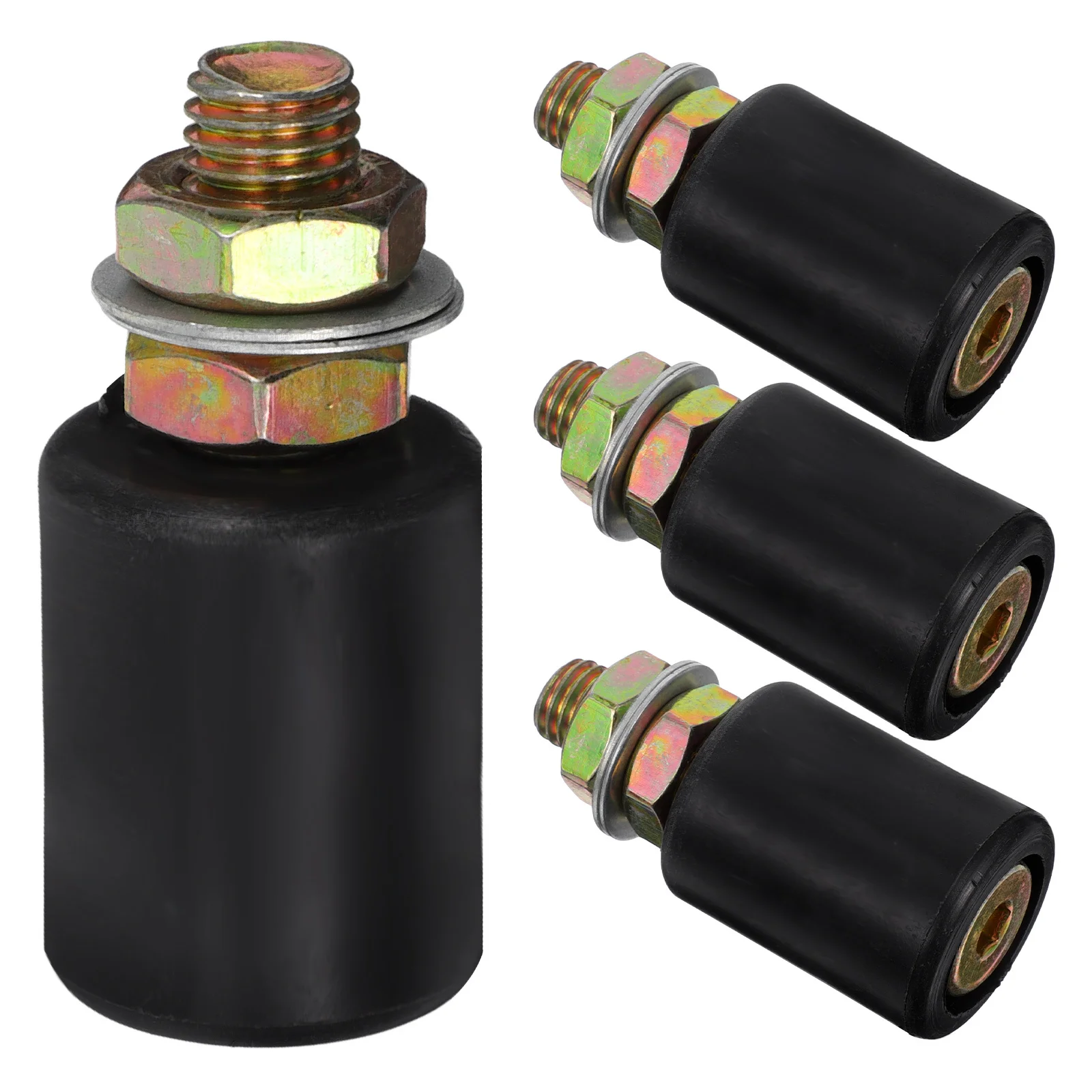 4Pcs Nylon Sliding Gate Wheel Durable Guide Rollers Replacement for Rail Doors Yard Gates Sliding Door Accessories