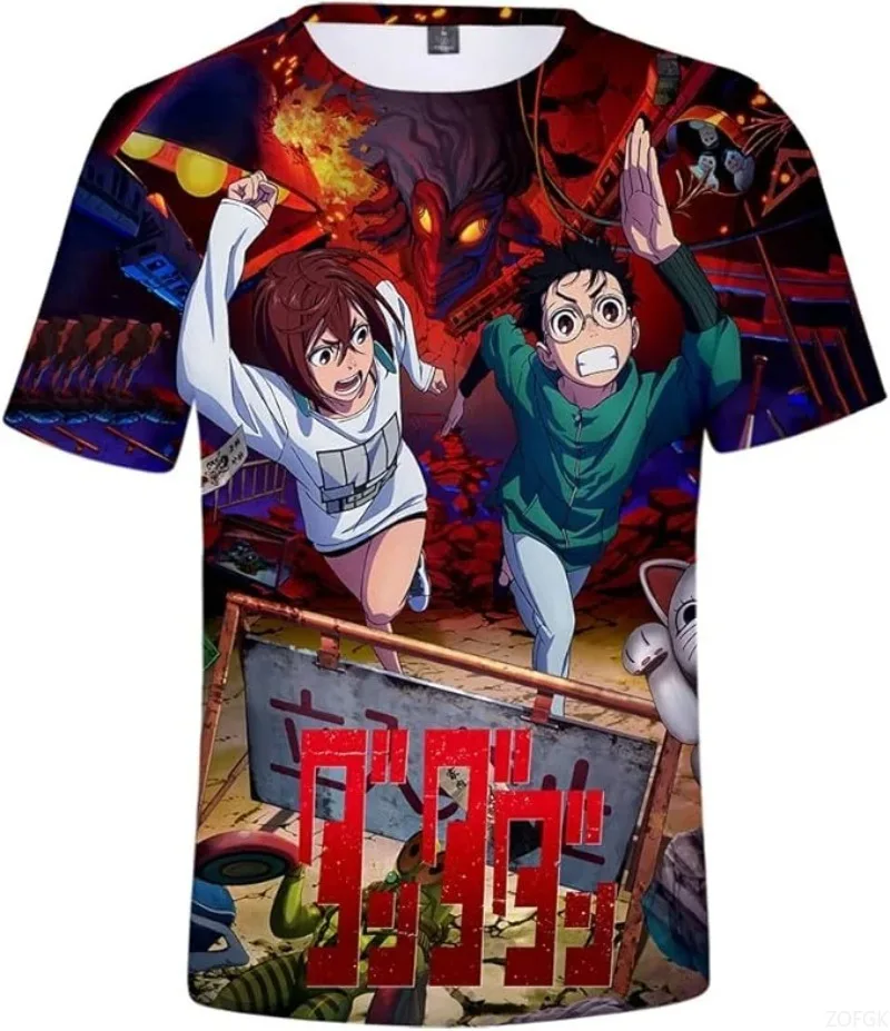 

3D Printed T-shirt Anime Manga Danda Dan Round Neck Short Sleeve T-shirt Fashion Harajuku Children's Top Men's Wear
