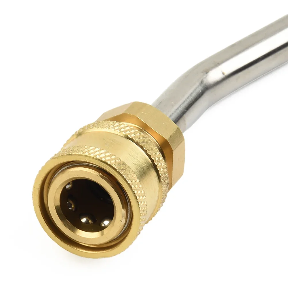 High Quality Turbo Nozzle Spray Nozzle Stainless Steel 1/4 Quick Connect Bent Rod Cleaner Accessories Easy Connect