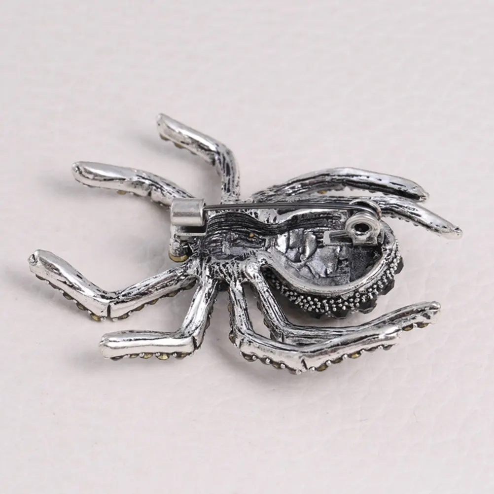 

4pcs 4 Retro Spider Brooch Pins Halloween Jewelry Cute Animal Design Women Accessories Zinc Alloy Decorative Cool Chic Adorable