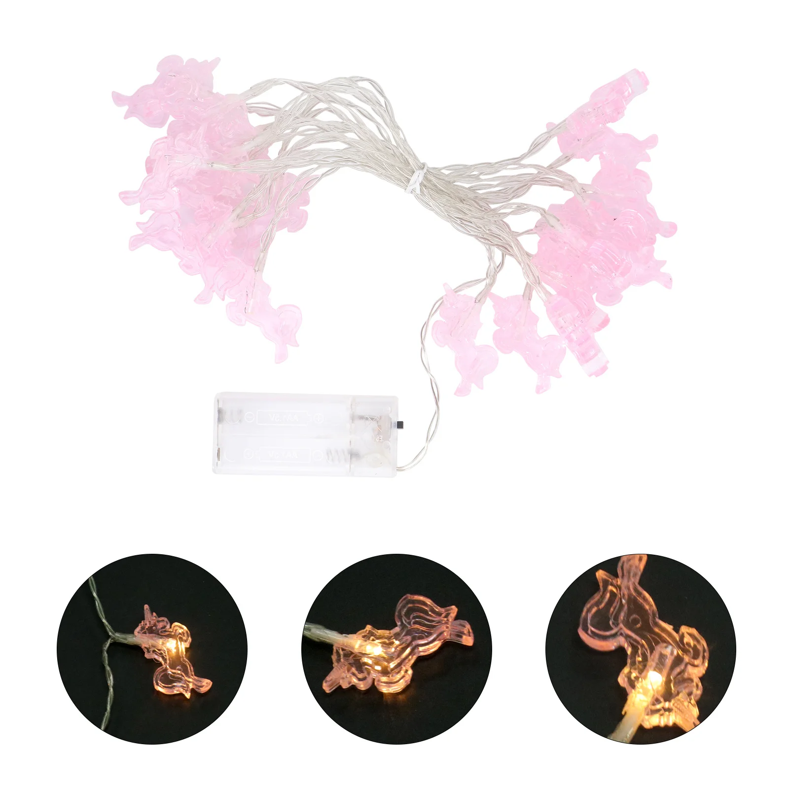 

20Leds Unicorn String Lights Warm White Plastic Fairy Led Lamp For Bedroom Party Garden Decoration Outdoor String Lights