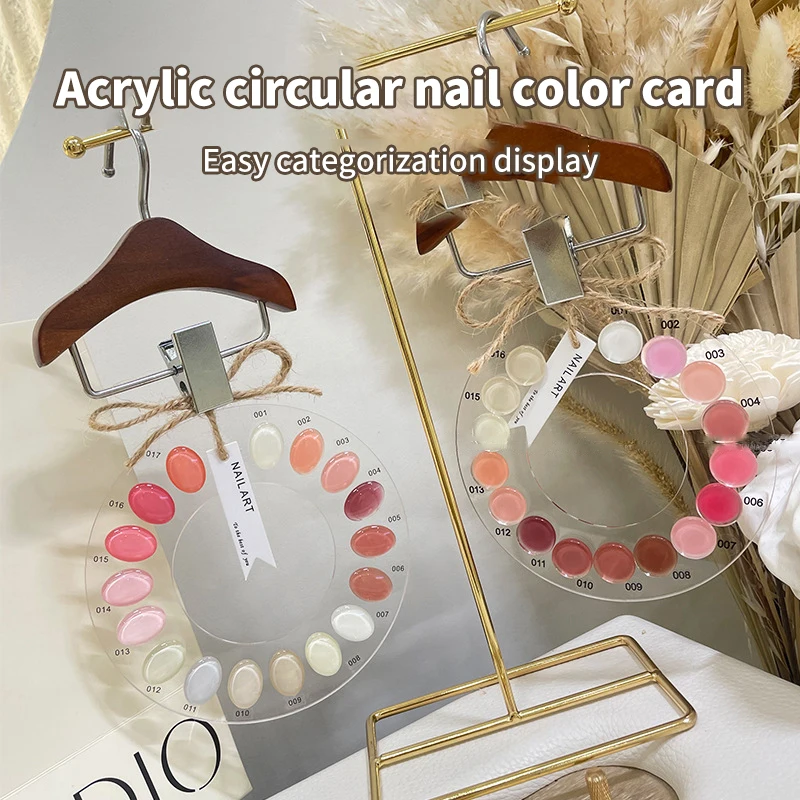 واضح الاكريليك شكل دائري مسمار عرض المجلس Ins نمط جولة مربع مسمار الفن لوحة صور الدعائم