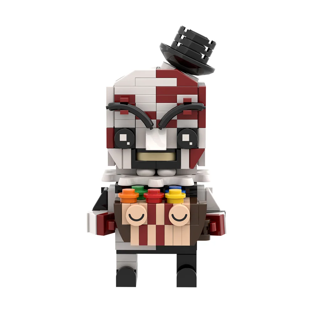 MOC Art el modelo de payaso, bloques de construcción, Horror, payaso malvado, BrickheadZ, figura de ladrillos, juguete, regalo de Halloween para adultos