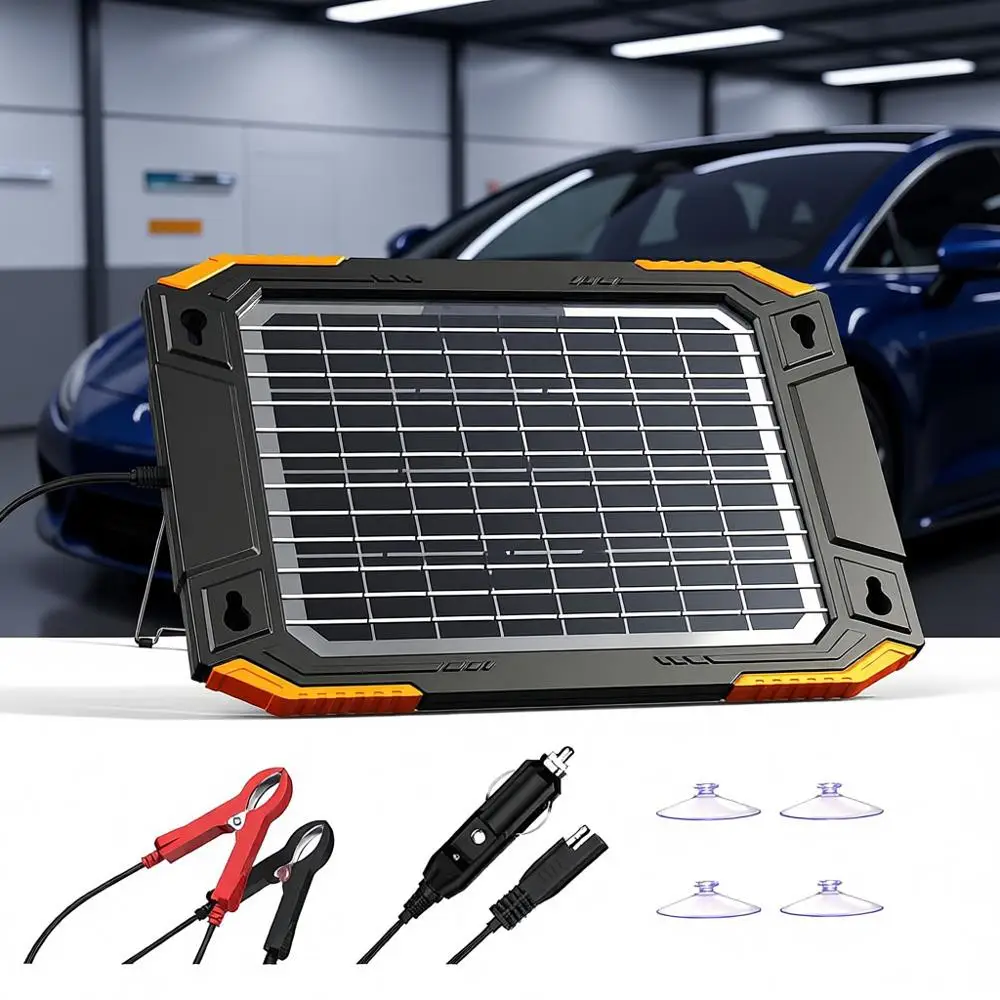 

13W 12V Portable Waterproof Solar Panel Trickle Charging Kit for Car, Automotive, Boat, Marine, RV
