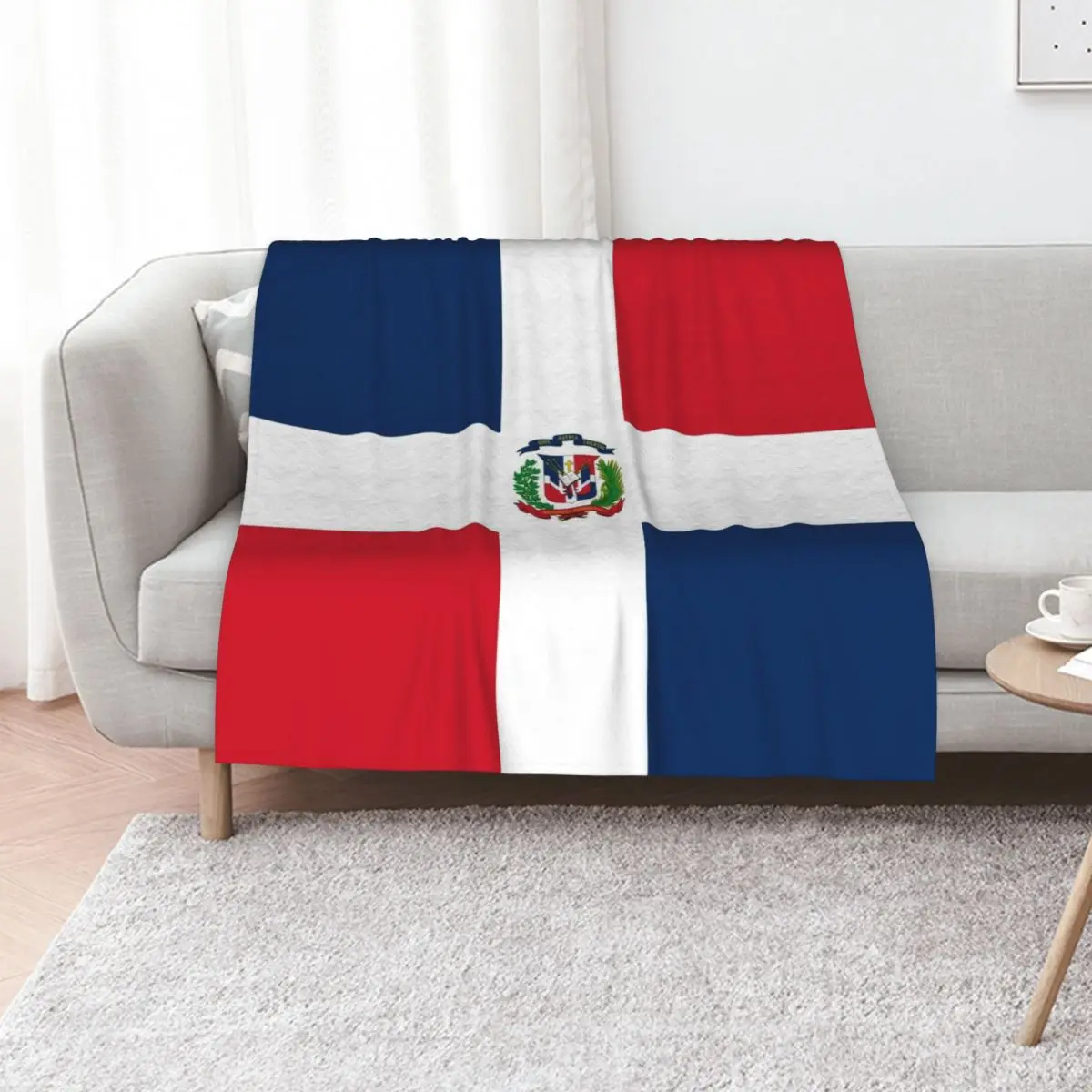 Dominican Republic Flag Throw Blanket Summer Baby Moving Blankets For Sofas Sofa Quilt Summer Beddings Blankets