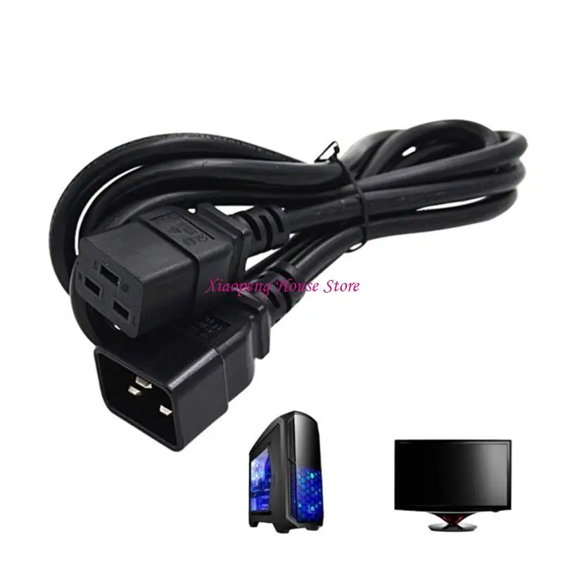 1.8m Female Head to Male Head C19 to C20 Power Adapter Cord Converters Wire 77JC