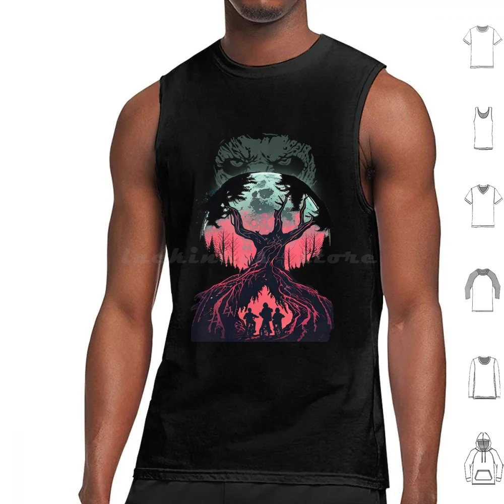 Vecna Is Watching You Tank Tops Print Cotton Things Stranger Will Byers Mike Eleven Lucas Dustin 80s Hawkins