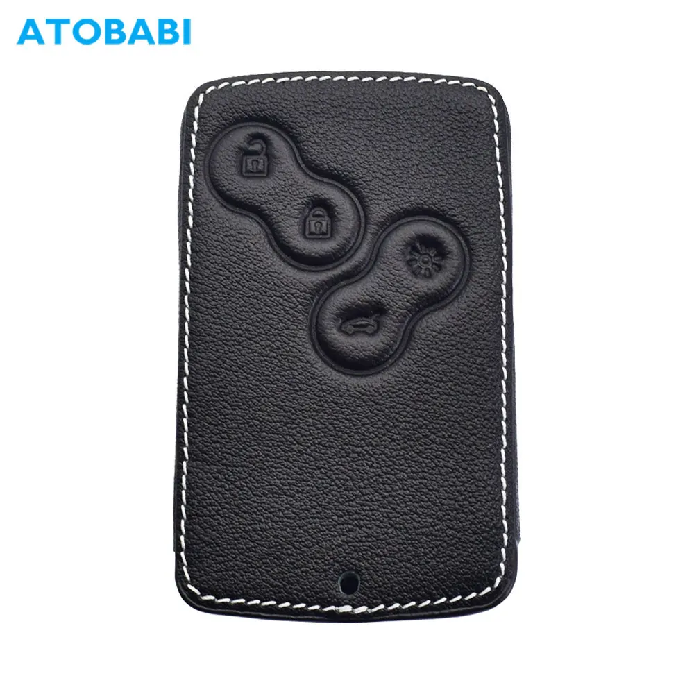 ATOBABI Leather Car Key Case For Renault Clio 4 Captur Fluence Megane 3 Scenic Laguna Koleos Symbol Smart Remote Protector Cover