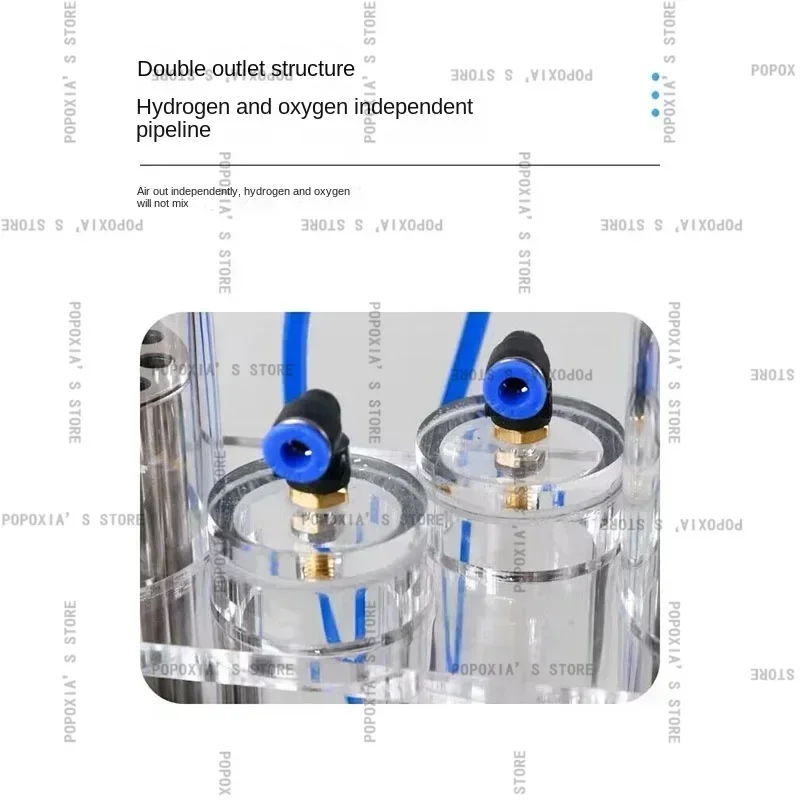 Apparecchiature di laboratorio elettrolizzatore d'acqua di separazione dell'idrogeno e dell'ossigeno di alta qualità a doppia uscita scienza popolare