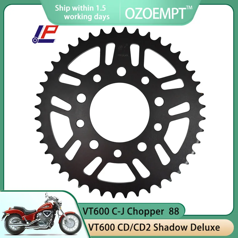 

OZOEMPT 525-44T Motorcycle Rear Sprocket Apply to VT600 C-J Chopper,C Shadow (VLX),CD Shadow Deluxe,CD/CD2 Shadow Deluxe