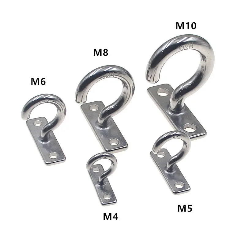 Stainless Steel Flat Plate Question Mark Hook Multifunctional Marine Clothing Ceiling Fan Load-Bearing Hook Hardware Accessories