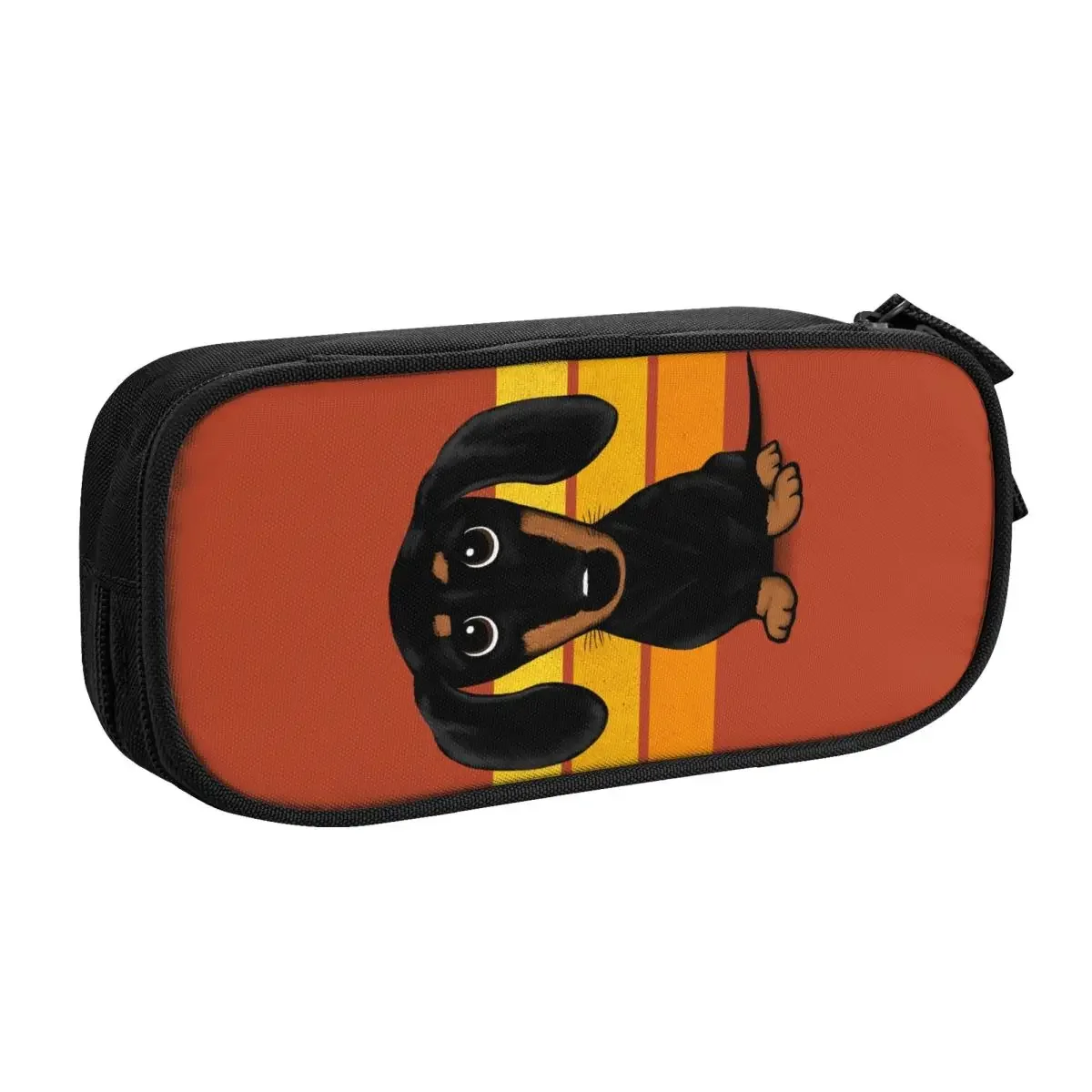 Cartoon Dachshund Dog Korean Pencil Cases Girls Boys Large Capacity Badger Wiener Sausage Pencil Box Students Stationery