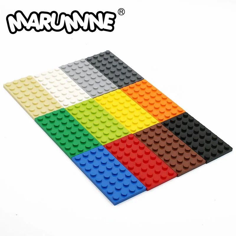 Marumine 15 Cái 4X8 Chấm Bi Đế Các Hạt Khối Xây Dựng Tấm 3035 Viên Gạch Phụ Kiện DIY Cổ Điển Giáo Dục Đồ Chơi Trẻ Em