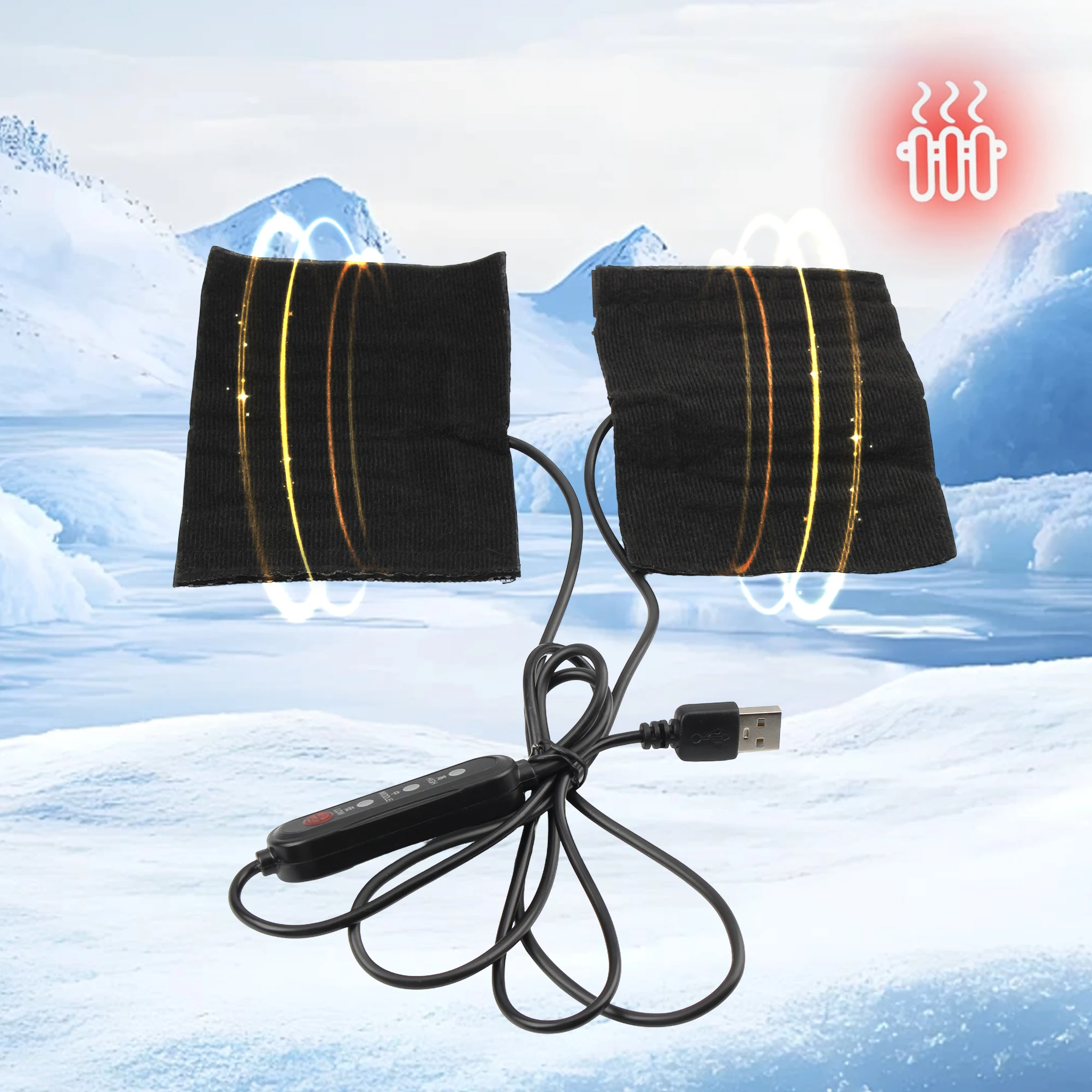 12 فولت دراجة نارية التدفئة الكهربائية غطاء المقود 3 التروس USB التوصيل ل ATV سكوتر ADV ساخنة Handgrip غطاء مقبض أجزاء الدراجة #3