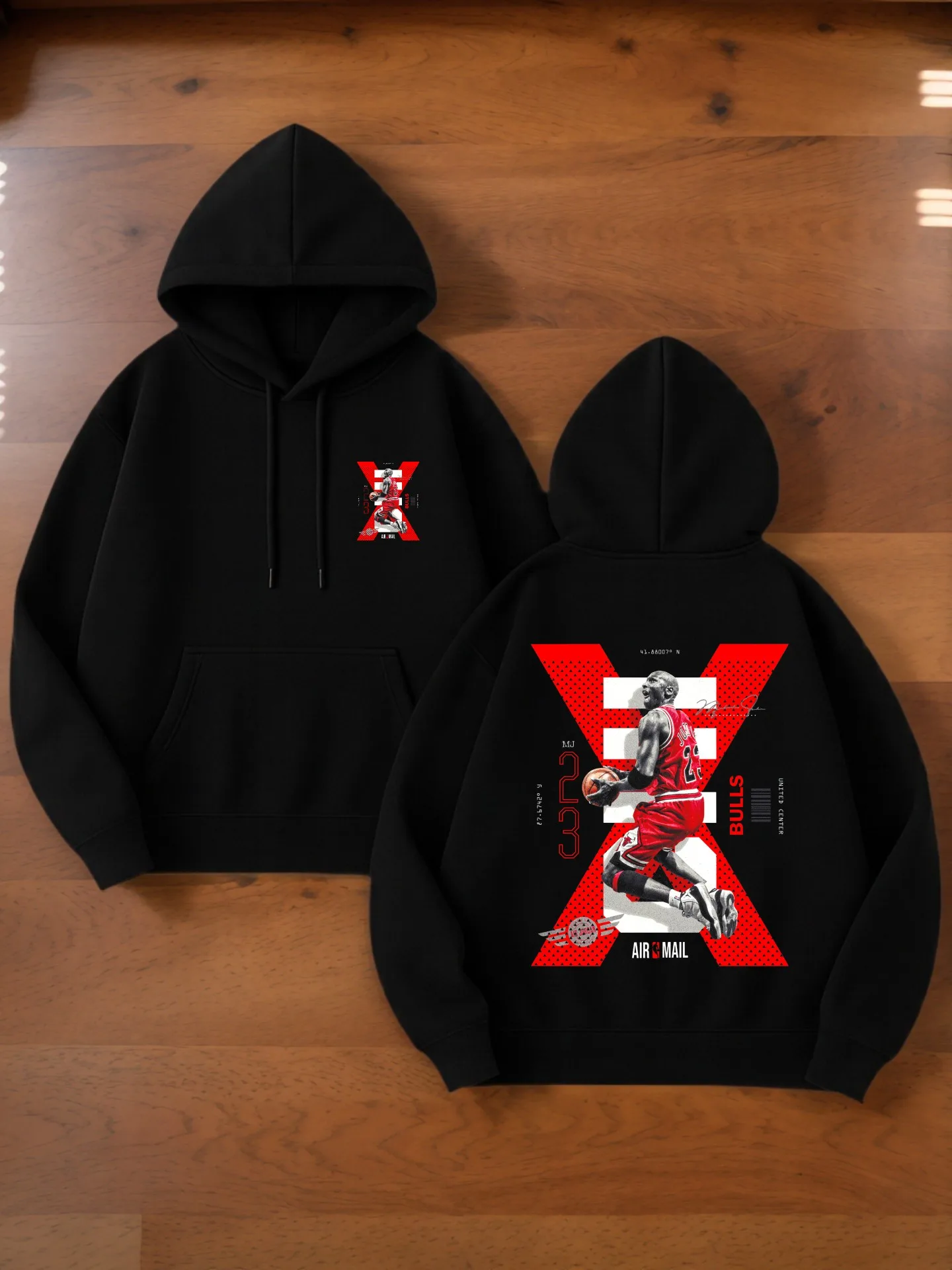 هوديي جرافيك للرجال، نمط ملابس الشارع، مبطن بالصوف، مع طباعة جرافيك، للرجال، للارتداء اليومي