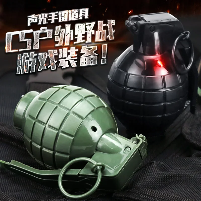 Sound and Light Grenade Simulation Performance Props Military Model Toy Role-playing Props with Lights