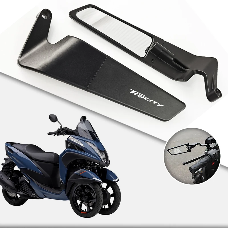 Anti-Vibration Alloy Motorcycle Mirrors Quick Installation For Yamaha Tricity300 Tricity Tricity125 Tricity155 300 Alloy