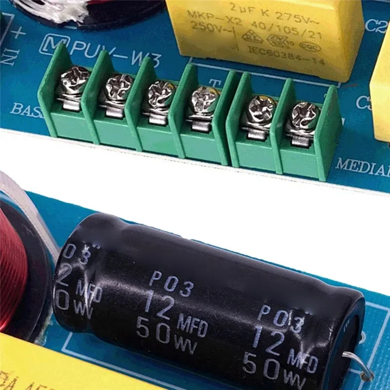 2PCS 200W 3-Way Audio Hifi Filter Circuit Board Stereo Speaker Crossover Filters Treble/Bass 3 Unit Frequency Dividers image 4