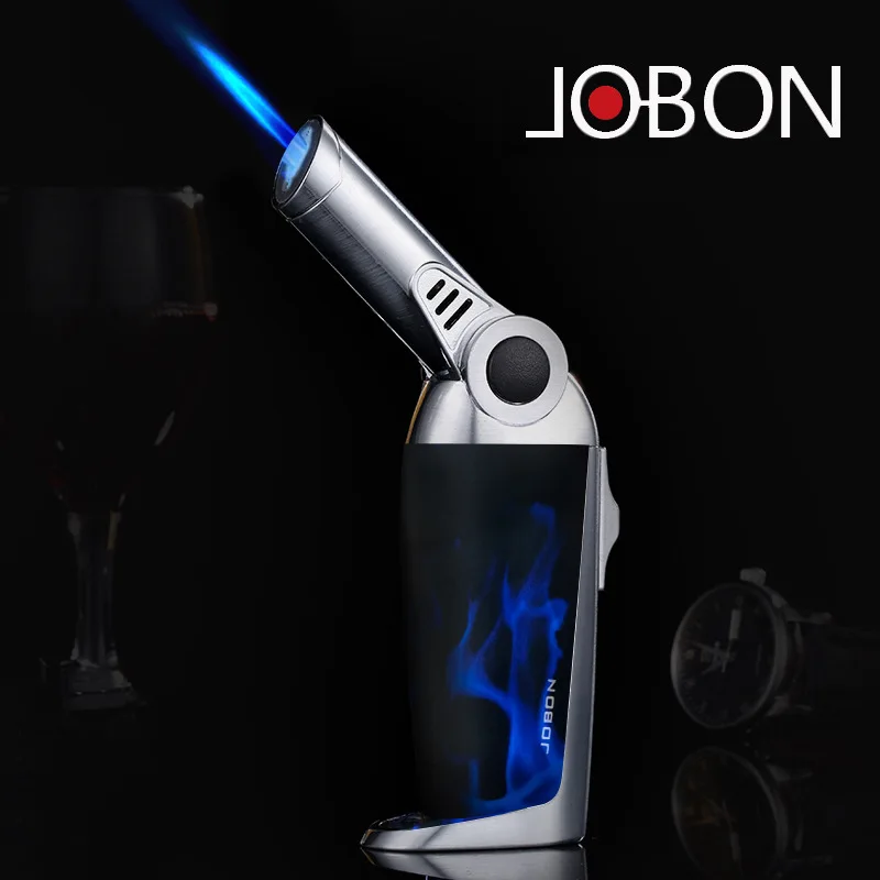 2026 desktop movable elbow straight punch room baking moxibustion blue flame welding gun lighter Mini torch Gas lighter