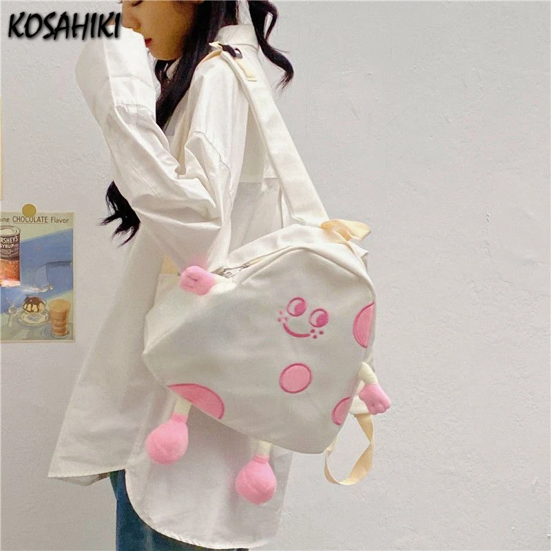 2024 Women Korean Preppy Chic Backpacks  Cartoon Sweet Students Kawaii Handbags Fashion All Match Schoolbags Y2k Aesthetic