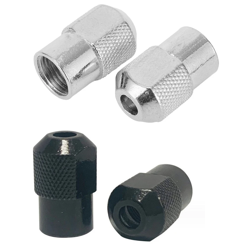 4PCS M8x0.75mm Zinc Alloy Drill Chuck Nut Black Silver For Rotary Tool Electric Grinder Thread Adapter Power Tools Accessories