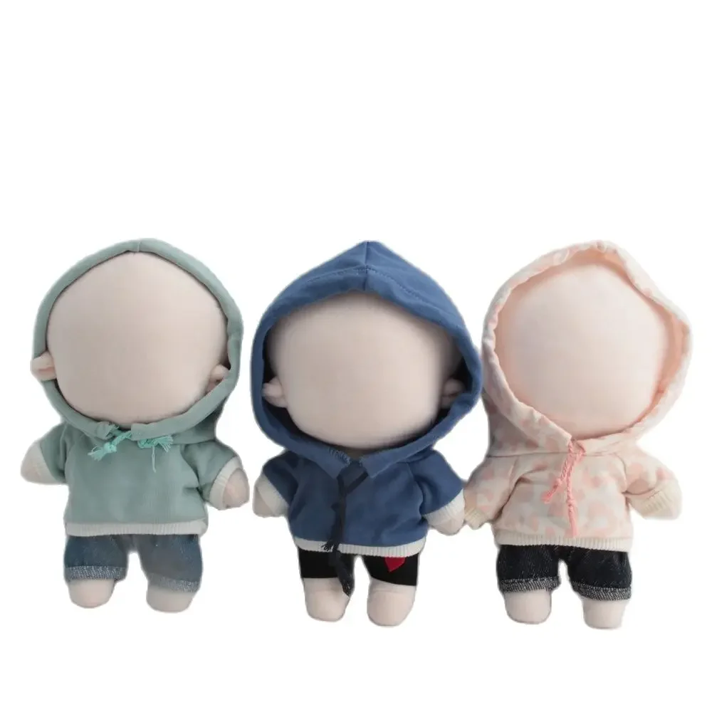 20CM Doll Clothes Fashion Hoodies Dolls Accessories Cotton Dolls Sweatshirt Outfit Changing Dressing Game Playing House Gift