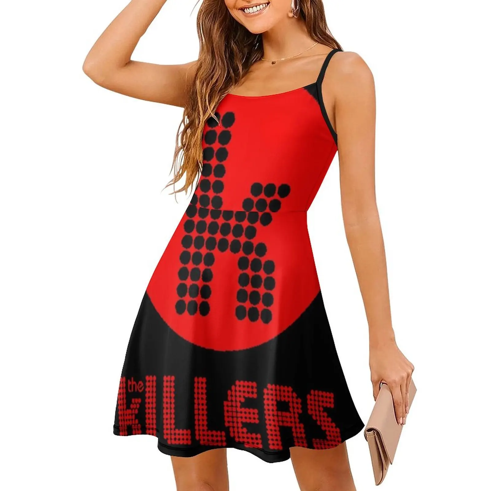 أفضل بائع The Killers Logo Exselna Essential Preppy Style فستان قصير للنساء على شكل حرف a فضفاض مناسب فستان يوم غير رسمي الأكثر مبيعًا #3