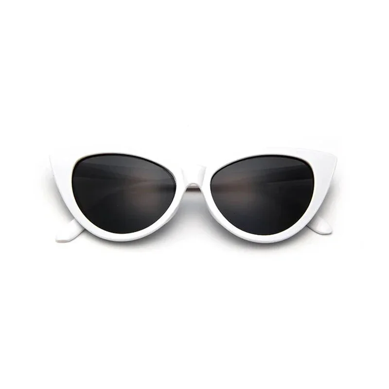 Retro Sexy Cat Eye Style Sunglasses Woman Classic Black White Ladies Sun Glasses Cateye Frame Gradient UV400 Oculos De Sol