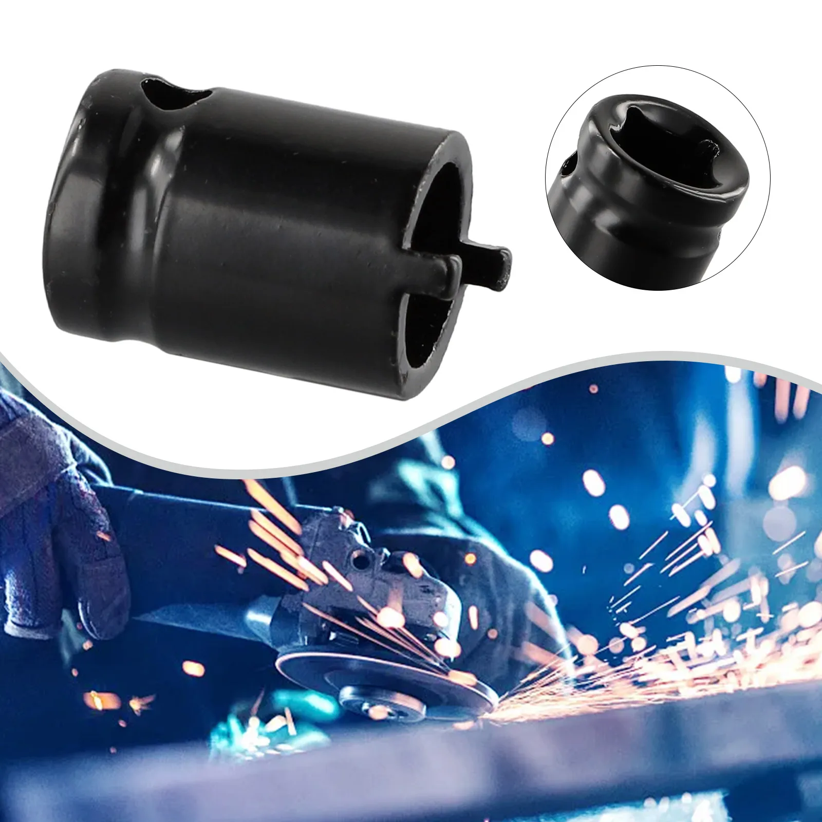 Торцевой ключ Угловая шлифовальная машина Черный хром-ванадиевый стальной шлифовальный ключ Ключ для нажимной пластины Адаптер для удаления 1,52*0,94 дюйма