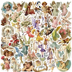 50PCS Oil Painting Elf Fairytale Cute Angel Stickers Decoration Skateboard Laptop Bike Suitcase Wall Decals Cartoon Toys