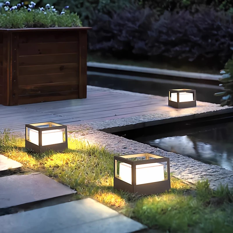 Outdoor Post Top Light 12W20W Column Light IP66 Waterproof Suitable for Garden Balcony Courtyard Porch WallLight  AC85-265V