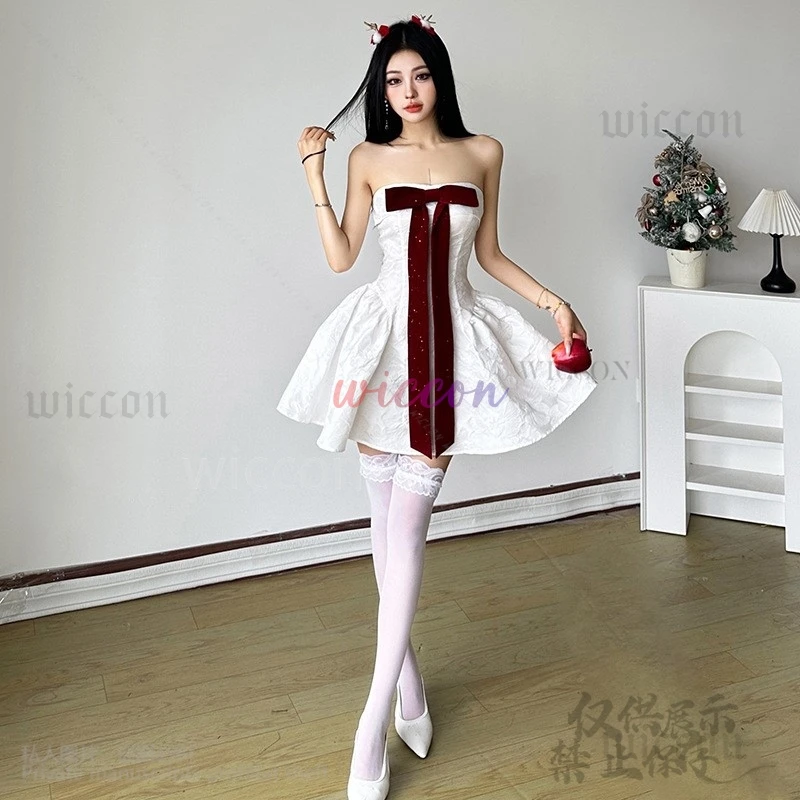 2024 Christmas Costume Cosplay Anime Dress Y2k Fashion Sexy Lolita Wedding Party Mini Dresses For Girls Woman Customized Cosplay