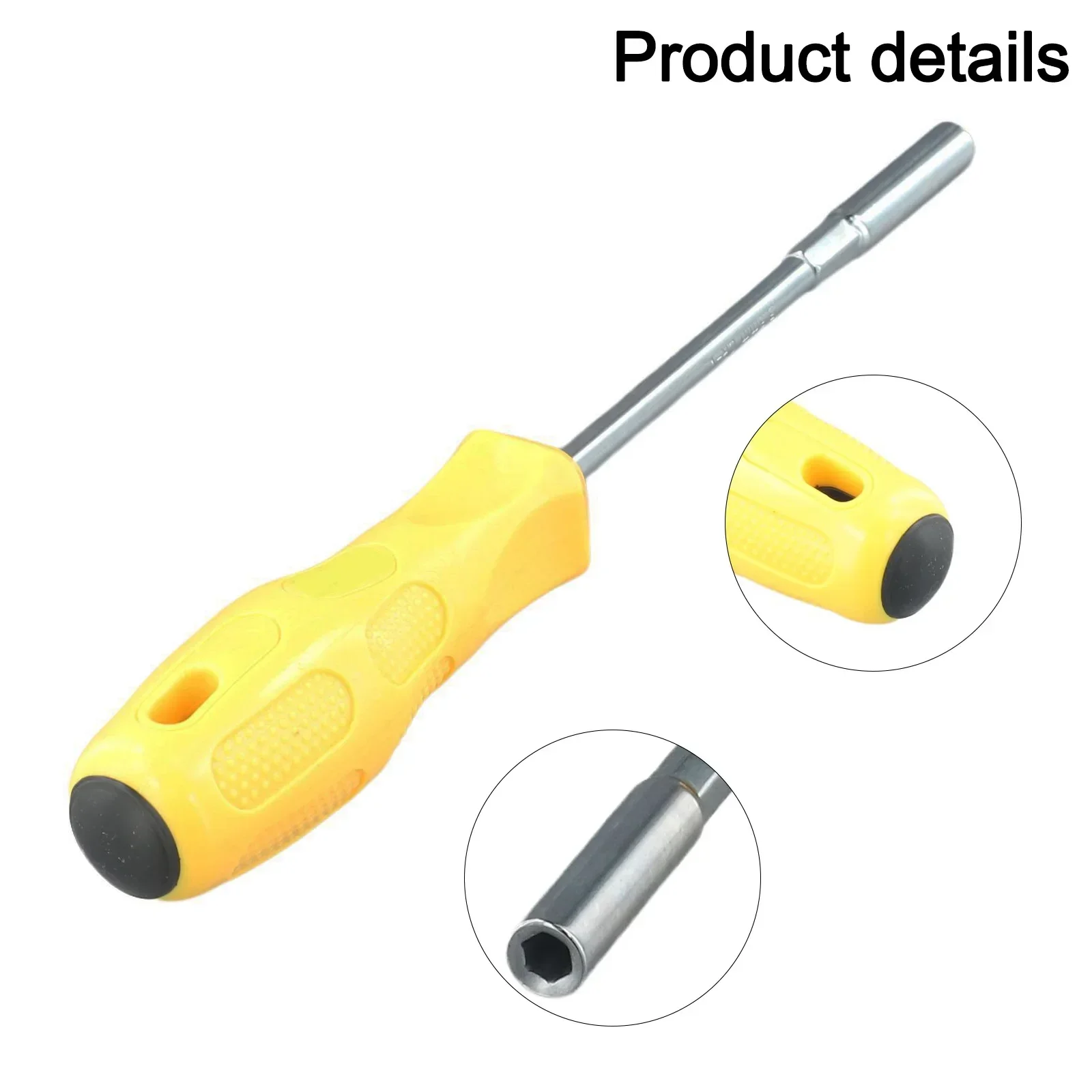 1pc 5.5mm-10mm Socket Screwdriver Magnetic Hex Socket Wrench Hand Tools Anti-slip Handle For Home Appliance Repair