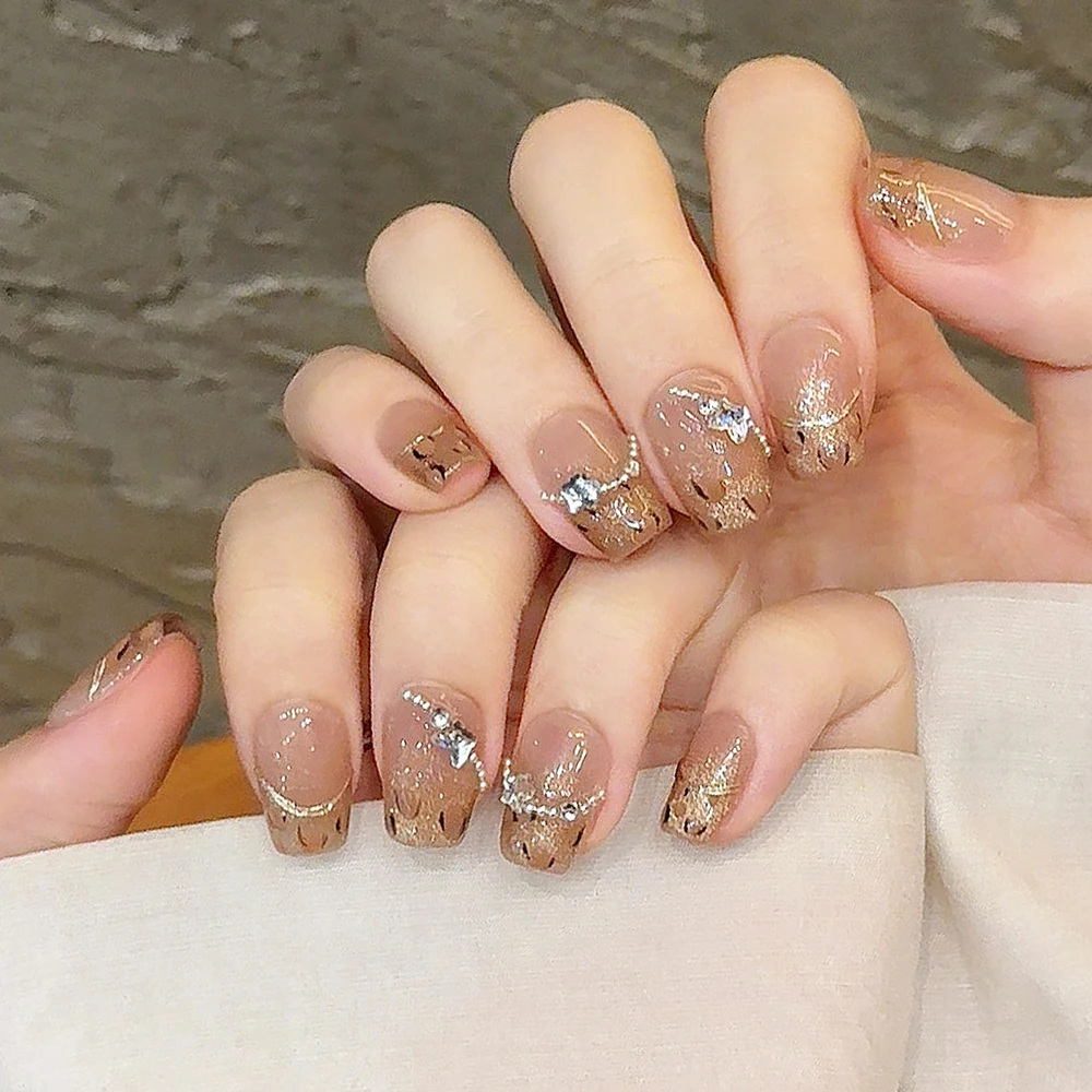 混合卸売手作りマニキュア偽爪バルク 100 個