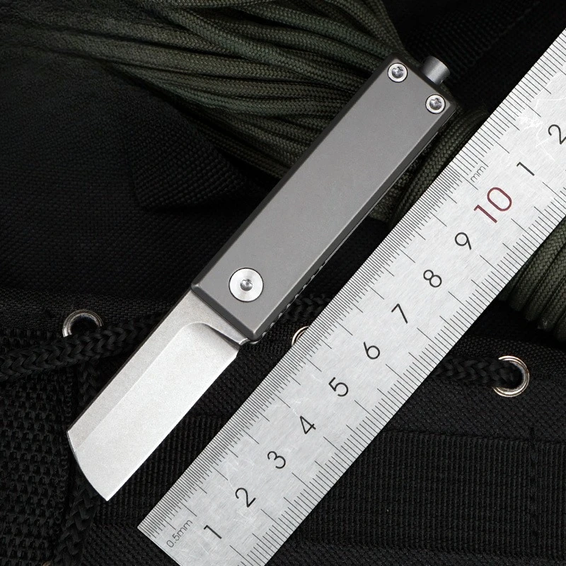 

S35VN Steel Sharp Multifunctional Ball Bearing Folding Blade Knife Titanium Alloy / Stainless Steel Handle Mini Pocket Knife EDC