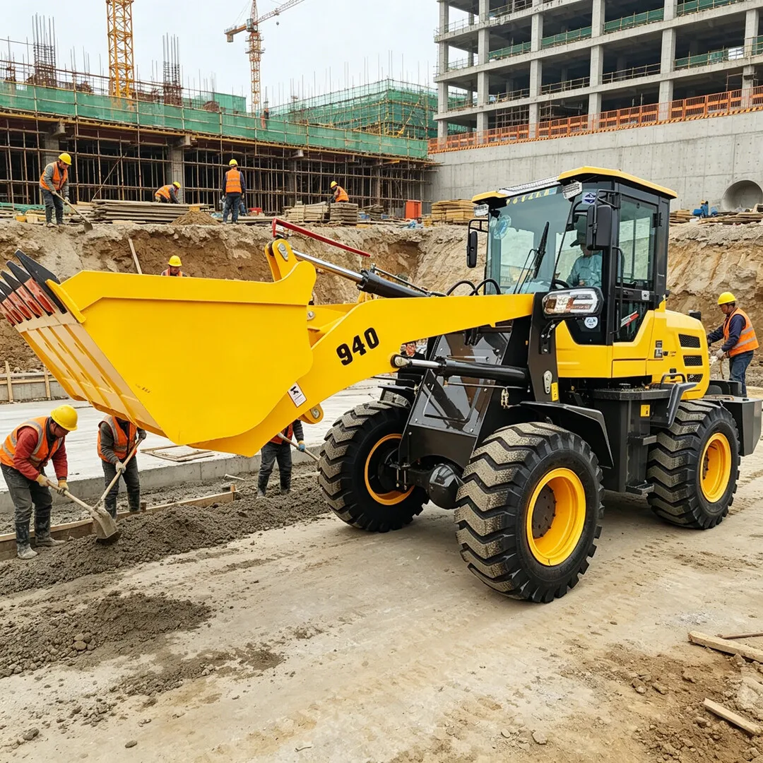 Customized Articulated Wheel Loader Mini Compact Pivot Steer Front End Loader Small Earth Mover 400kg Capacity